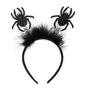 1 Pack Halloween Headbands for Women Girls Spiders Hair Band Glitter Halloween Hair Hoop Girls Head Wear Black Hair Accessories Headdress for Party Supplies Cosplay Costume Decoration Gift Boys