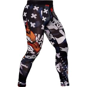 Hardcore Training Men's Compression Pants Workout Tights Leggings Base Layer Boxing Running Muay Thai MMA No Gi BJJ