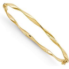 FJC Finejewelers 14k الذهب الأصفر المصقول الإسورة المفصلية الملتوية in Kuwait