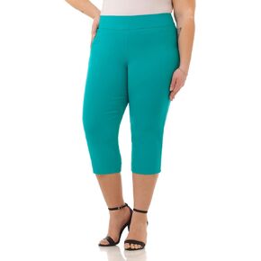 Rekucci Curvy Woman Plus Size Classic Pull-On Stretchy Straight Leg Capri in Kuwait
