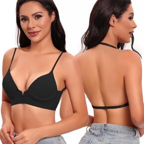 Low Back Bra for Backless Dress Push Up Bra Deep V Plunge Bras for Women Underwear in Saudi Arabia