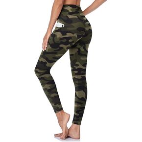 Women High Waist Thermal Leggings with Pocket Polyester Warm Winter Fleece Lined Yoga Leggings