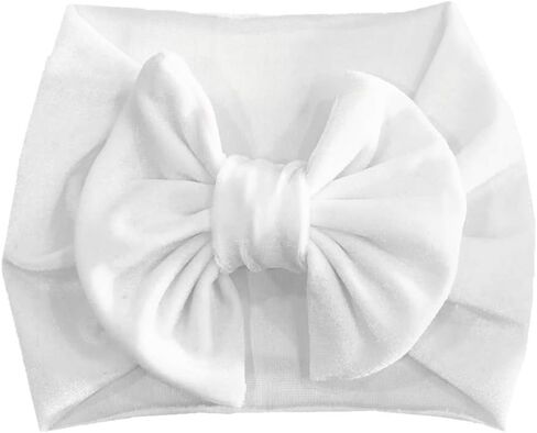 10 عبوات من عصابات الرأس الكبيرة المخملية المرنة القابلة للتمدد بعقدة واسعة معقودة على شكل فيونكة وأغطية رأس عمامة للأطفال الصغار والرضع حديثي الولادة والبنات in Kuwait