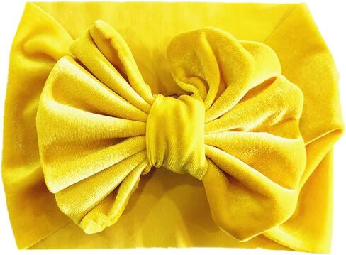 10 عبوات من عصابات الرأس الكبيرة المخملية المرنة القابلة للتمدد بعقدة واسعة معقودة على شكل فيونكة وأغطية رأس عمامة للأطفال الصغار والرضع حديثي الولادة والبنات in Kuwait