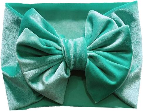 10 عبوات من عصابات الرأس الكبيرة المخملية المرنة القابلة للتمدد بعقدة واسعة معقودة على شكل فيونكة وأغطية رأس عمامة للأطفال الصغار والرضع حديثي الولادة والبنات in Kuwait