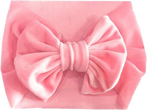 10 عبوات من عصابات الرأس الكبيرة المخملية المرنة القابلة للتمدد بعقدة واسعة معقودة على شكل فيونكة وأغطية رأس عمامة للأطفال الصغار والرضع حديثي الولادة والبنات in Kuwait