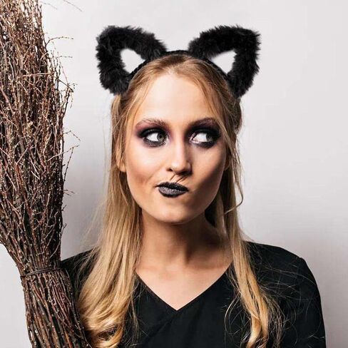 CLOACE آذان القط عقال أسود أفخم الأرنب الأذن هيرباند الديكور غطاء الرأس الأذن حفلة تنكرية أغطية الرأس حفلة موسيقية تأثيري أغطية الرأس زي اكسسوارات الشعر للنساء والفتيات in Kuwait