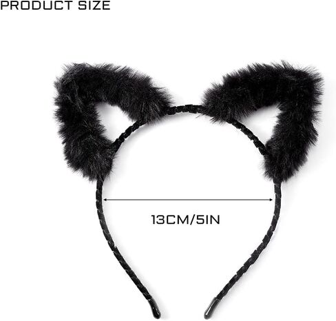 CLOACE آذان القط عقال أسود أفخم الأرنب الأذن هيرباند الديكور غطاء الرأس الأذن حفلة تنكرية أغطية الرأس حفلة موسيقية تأثيري أغطية الرأس زي اكسسوارات الشعر للنساء والفتيات in Kuwait