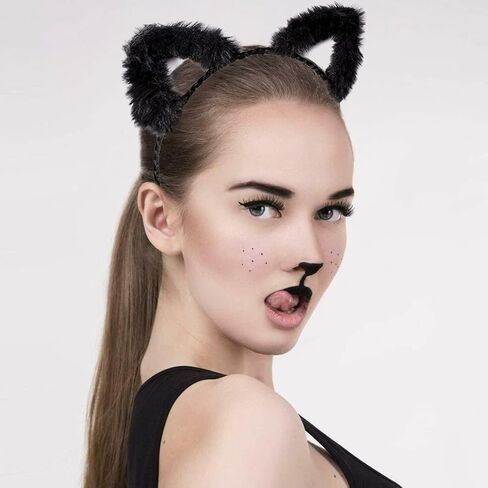 CLOACE آذان القط عقال أسود أفخم الأرنب الأذن هيرباند الديكور غطاء الرأس الأذن حفلة تنكرية أغطية الرأس حفلة موسيقية تأثيري أغطية الرأس زي اكسسوارات الشعر للنساء والفتيات in Kuwait
