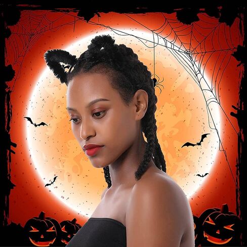 CLOACE آذان القط عقال أسود أفخم الأرنب الأذن هيرباند الديكور غطاء الرأس الأذن حفلة تنكرية أغطية الرأس حفلة موسيقية تأثيري أغطية الرأس زي اكسسوارات الشعر للنساء والفتيات in Kuwait