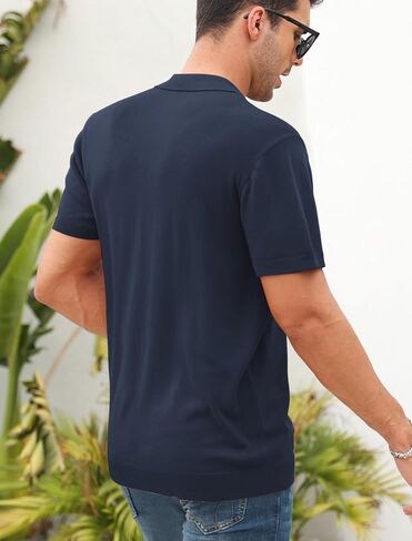 تي شيرت بولو رجالي من BINGHUODAO بأكمام قصيرة كاجوال قابل للتمدد in Kuwait