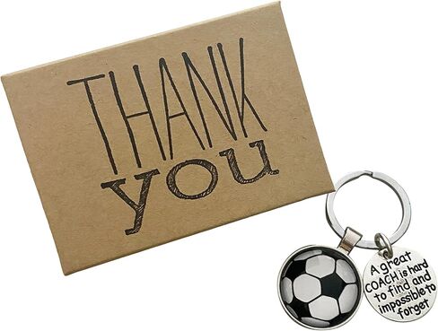 مجموعة من 2 سلسلة مفاتيح هدية تقدير مدرب كرة القدم مع تغليف هدايا لجملة المدرب in Kuwait