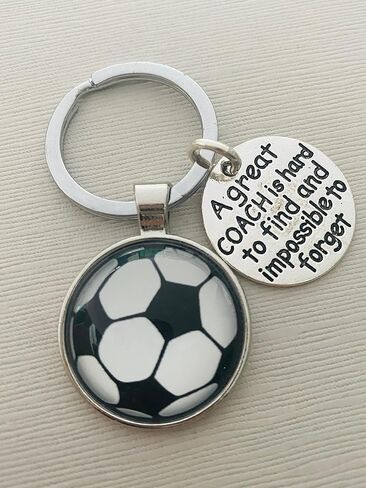 مجموعة من 2 سلسلة مفاتيح هدية تقدير مدرب كرة القدم مع تغليف هدايا لجملة المدرب in Kuwait