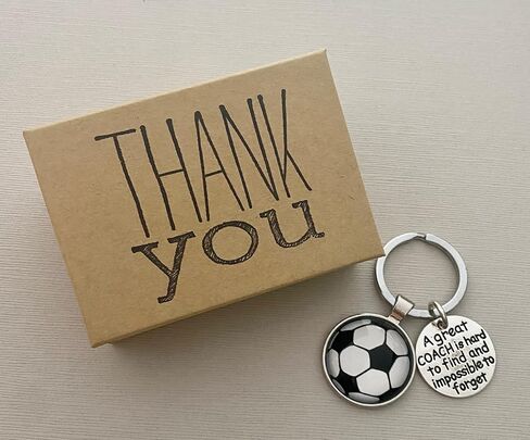 مجموعة من 2 سلسلة مفاتيح هدية تقدير مدرب كرة القدم مع تغليف هدايا لجملة المدرب in Kuwait