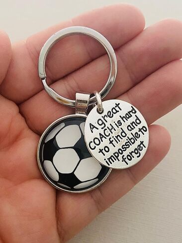 مجموعة من 2 سلسلة مفاتيح هدية تقدير مدرب كرة القدم مع تغليف هدايا لجملة المدرب in Kuwait