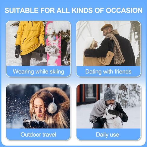 [أحدث 2021] قفازات نسائية شتوية سميكة - بطانة ناعمة دافئة مريحة لتدفئة اليد قفاز منسوج للنساء والفتيات in Kuwait