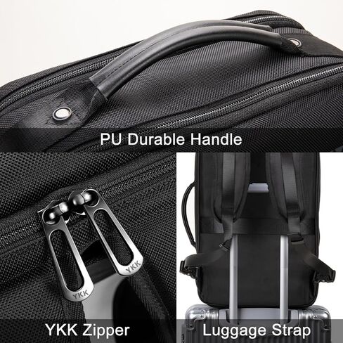 شنطة ظهر للاب توب للرجال مقاس 17.3 انش، شنطة ظهر للعمل والاعمال، شنطة ظهر كاجوال كبيرة للسفر مع منفذ شحن USB، مضادة للسرقة ومقاومة للماء، شنطة كمبيوتر عصرية للجامعة in Kuwait