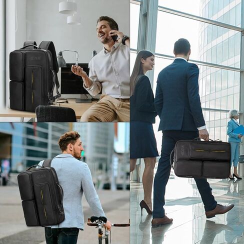 شنطة ظهر للاب توب للرجال مقاس 17.3 انش، شنطة ظهر للعمل والاعمال، شنطة ظهر كاجوال كبيرة للسفر مع منفذ شحن USB، مضادة للسرقة ومقاومة للماء، شنطة كمبيوتر عصرية للجامعة in Kuwait