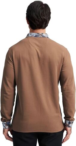 قمصان بولو كاجوال للرجال بأكمام طويلة من VEBOON بطبعة هاواي، بولو بيكيه للرجال، قمصان بولو للأعمال قابلة للتنفس in Kuwait