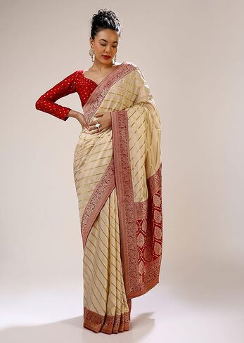 Sarees For Women Banarasi Art Silk Woven Saree || Ethnic Indian Wedding Gift Sari with Unstitched Blouse in Kuwait