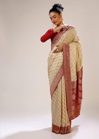 Sarees For Women Banarasi Art Silk Woven Saree || Ethnic Indian Wedding Gift Sari with Unstitched Blouse in Kuwait