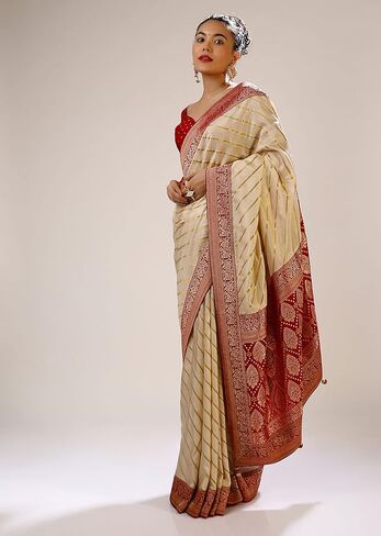 Sarees For Women Banarasi Art Silk Woven Saree || Ethnic Indian Wedding Gift Sari with Unstitched Blouse in Kuwait