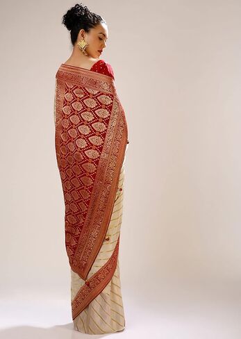 Sarees For Women Banarasi Art Silk Woven Saree || Ethnic Indian Wedding Gift Sari with Unstitched Blouse in Kuwait