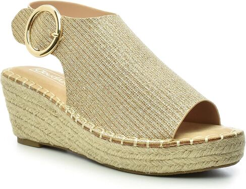 صندل Selina Espadrille نسائي من CLOUDAIR - حذاء مريح وأنيق ذو نعل سميك مع إبزيم للإغلاق للارتداء اليومي in Saudi Arabia