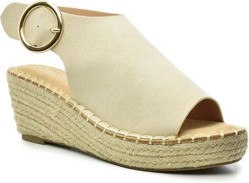 CLOUDAIR Women's Selina Espadrille Wedge Sandals - Comfortable and Stylish Platform Shoes with Buckle Closure for Everyday Wear in Kuwait
