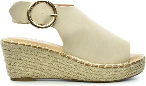 CLOUDAIR Women's Selina Espadrille Wedge Sandals - Comfortable and Stylish Platform Shoes with Buckle Closure for Everyday Wear in Kuwait