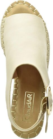 CLOUDAIR Women's Selina Espadrille Wedge Sandals - Comfortable and Stylish Platform Shoes with Buckle Closure for Everyday Wear in Kuwait