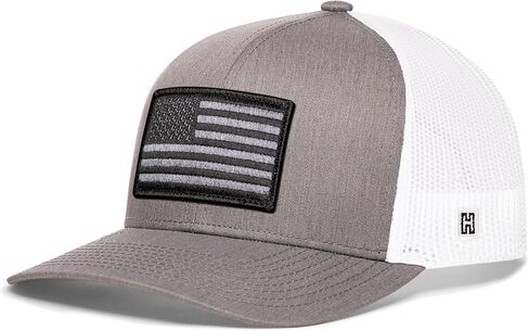 HAKA American Flag Hat, USA Trucker Hat for Men & Women, Adjustable Baseball Cap, Mesh Snapback, Durable Outdoor Hat in Kuwait