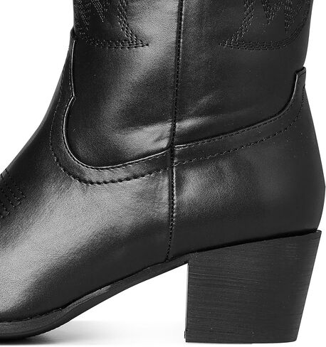 أحذية راعية البقر AOSPHIRAYLIAN للنساء، أحذية رعاة البقر لطيفة على شكل قلب، أحذية نسائية غربية أنيقة بمقدمة مدببة، أحذية للسيدات، أحذية طويلة مريحة للركبة مكتنزة in Kuwait