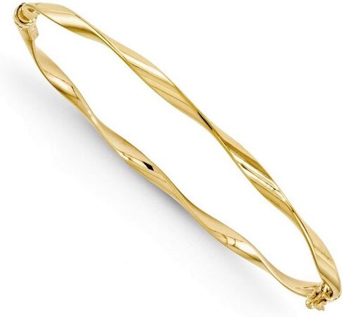 FJC Finejewelers 14k الذهب الأصفر المصقول الإسورة المفصلية الملتوية in Kuwait