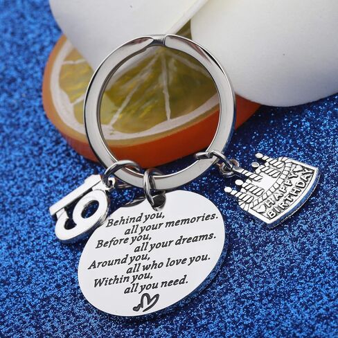 BEKECH Birthday Keychain 18th 30th 40th 50th Birthday Gift Behind You All Memories Before You All Your Dream in Kuwait