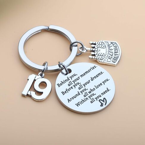 BEKECH Birthday Keychain 18th 30th 40th 50th Birthday Gift Behind You All Memories Before You All Your Dream in Kuwait