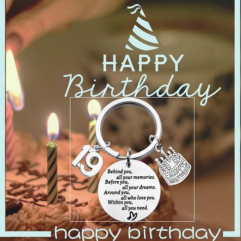 BEKECH Birthday Keychain 18th 30th 40th 50th Birthday Gift Behind You All Memories Before You All Your Dream in Kuwait
