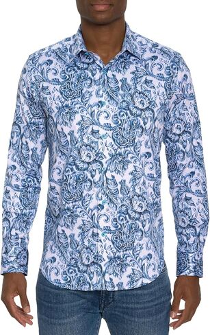 Robert Graham Men Millennium Long Sleeve Button Down Shirt, Teal, XX-Large in Saudi Arabia