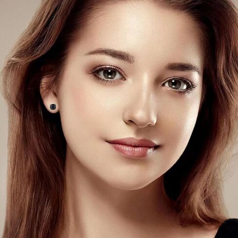 925 Sterling Silver Black Earrings for Men, Natural Black Onyx Stud Earrings for Women Hypoallergenic Perfect Jewelry Gifts in Kuwait