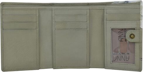 Anna by Anuschka Women's Hand-Painted Genuine Leather Ladies Three Fold Wallet in Kuwait