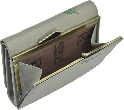 Anna by Anuschka Women's Hand-Painted Genuine Leather Ladies Three Fold Wallet in Kuwait