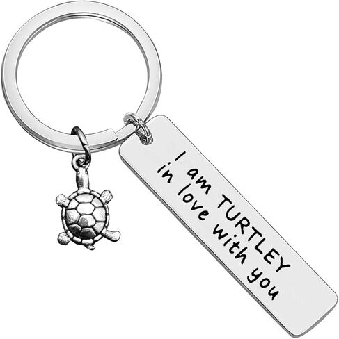 Turtle Lover Gifts Couple Keychain Couple Gifts for Boyfriend Girlfriend I am Turtley in Love with You Keyring Couple Jewelry Christmas Birthday Gifts Valentine's Day Gifts in Kuwait