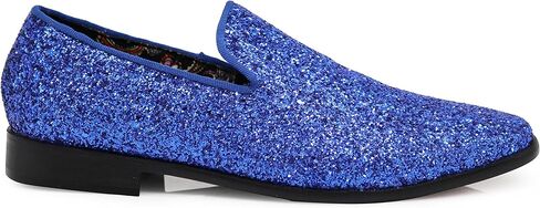 SPK04 Men's Vintage Glitter Dress Loafers Slip On Shoes Classic Tuxedo Dress Shoes in Saudi Arabia