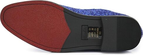 SPK04 Men's Vintage Glitter Dress Loafers Slip On Shoes Classic Tuxedo Dress Shoes in Saudi Arabia