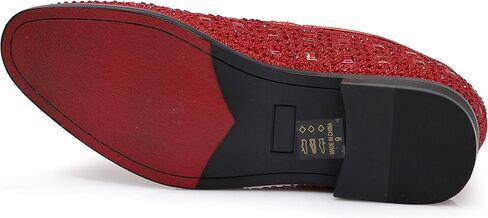 SPK11 Men's Vintage Fashion Rhinestone Designer Dress Loafers Slip On Shoes Classic Tuxedo Dress Shoes in Kuwait