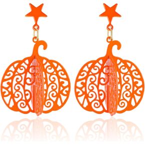 سقوط الأقراط للنساء الأقراط اليقطين تتدلى الأقراط للنساء اليدوية الشكر الأقراط مجوهرات للنساء عطلة الأقراط هدايا عيد الهالوين الزي الطرف in Kuwait