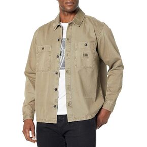 BOSS Men's Garment Dyed Twill Overshirt