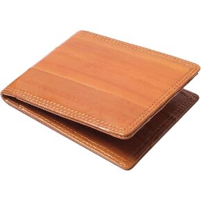 OROM EEL SKIN LEATHER SLIM WALLET (black) in Saudi Arabia