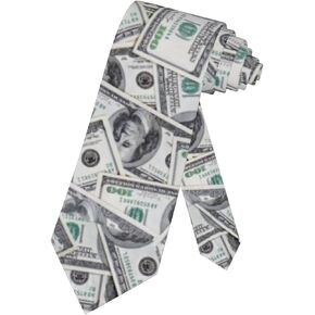 SARA NELL American Money ربطة عنق للرجال 100 مائة دولار بيل، أربطة عنق منسوجة نحيفة للرجال in Kuwait