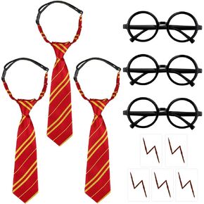 مجموعة ربطة عنق مخططة على شكل الساحر من يوتوب، نظارات ساحر مبتكرة، وشم الندوب، أزياء الحفلات التنكرية إكسسوارات الساحر للهالوين، الحفلات التنكرية، عيد الميلاد، حفلة عيد الميلاد واليومي، 11 قطعة in Kuwait